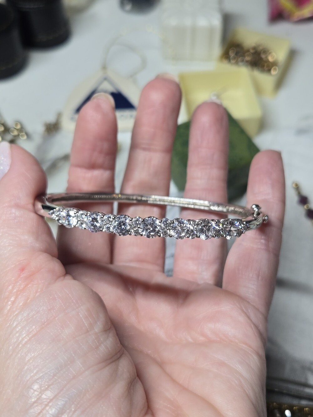 Elegant 925 Crystal Tennis Bracelet - Clear Sparkle